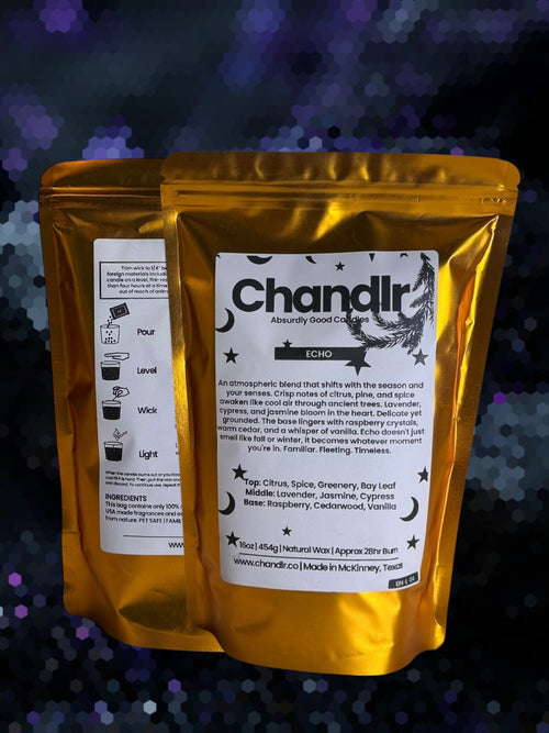 Echo sand candle made with Chandlr Wax - McKinney Texas