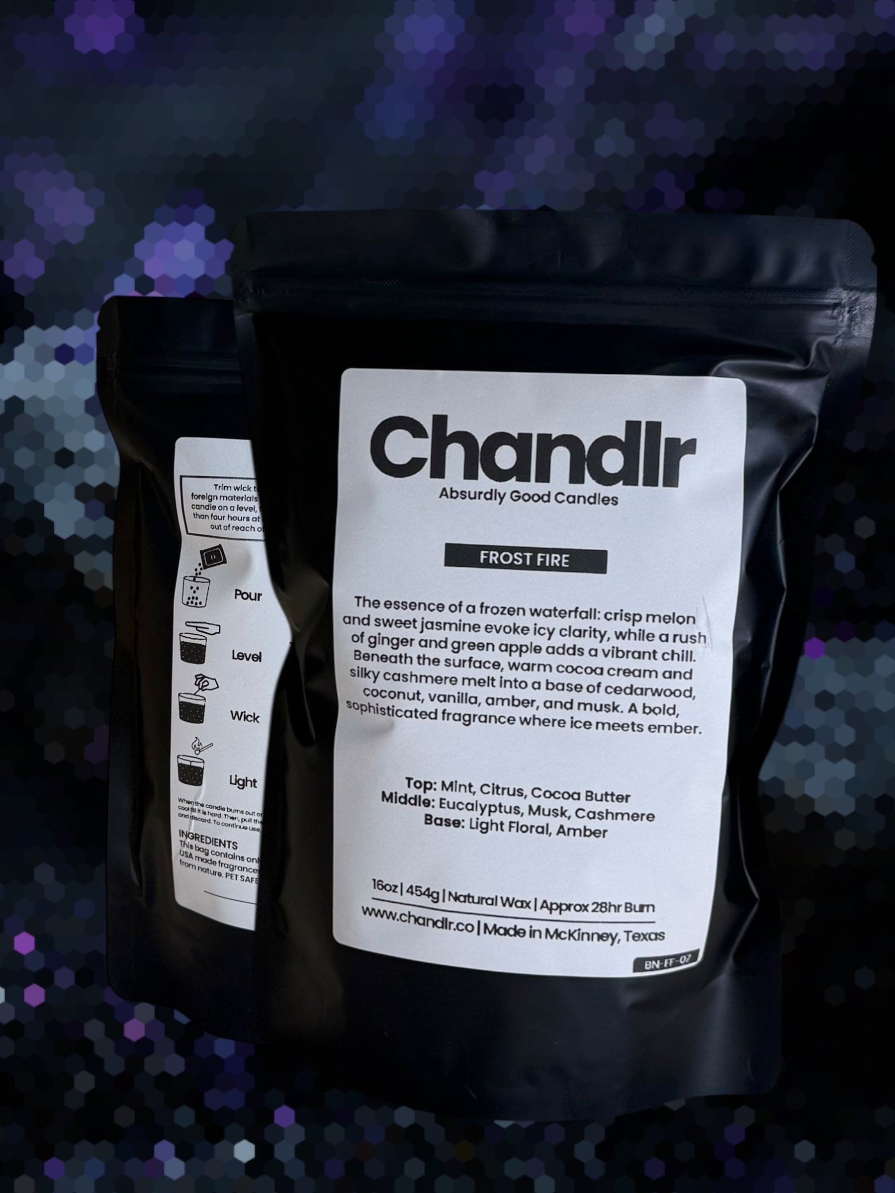 sand candle made with Chandlr Wax - McKinney Texas